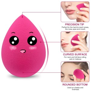 Powder Makeup Sponge Puff Wholesale Latex Free Beauty Egg Black Blender