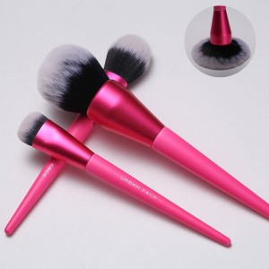 Private label 10pcs cruelty free synthetic hair makeup brush set powder contour foundation brush