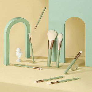 Factory Custom Portable Premium Travel Makeup Brush Kit 8PCS Soft Cruelty Free Cosmetics Tools with PU Beauty Case