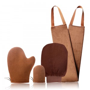 Hot Sales 4Pack Self Tanning Mitt Applicator Kit Set Exfoliating Glove with Self Tanner Mitt Lotion Applicator