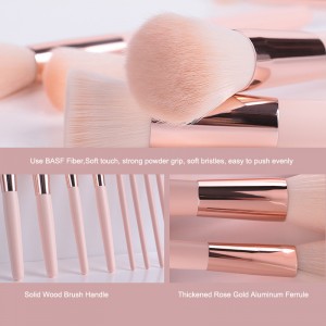 New Pink Makeup Tools Complete Make up Brush Set with Cosmetic Bag