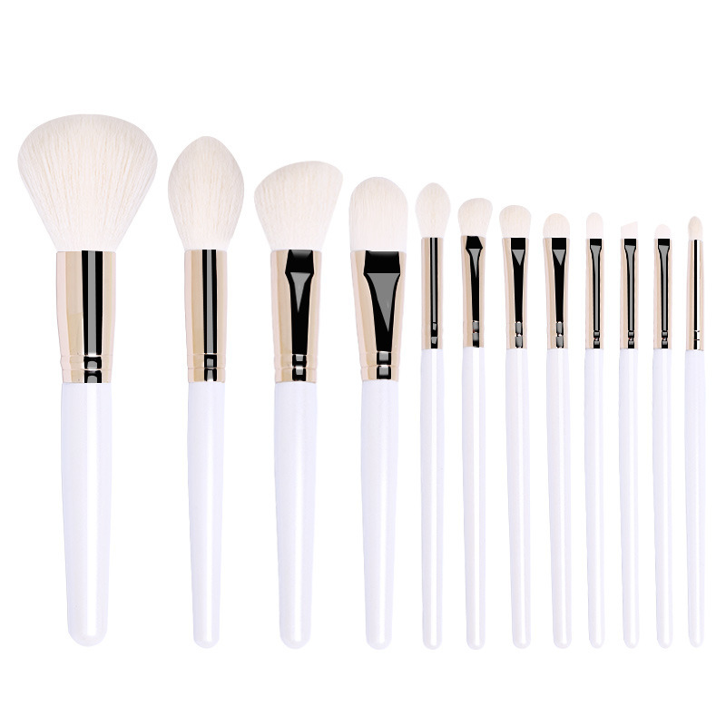 white makeup brush set
