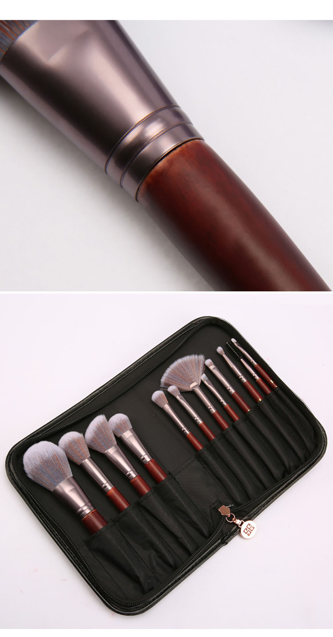 wood handle makeup brush