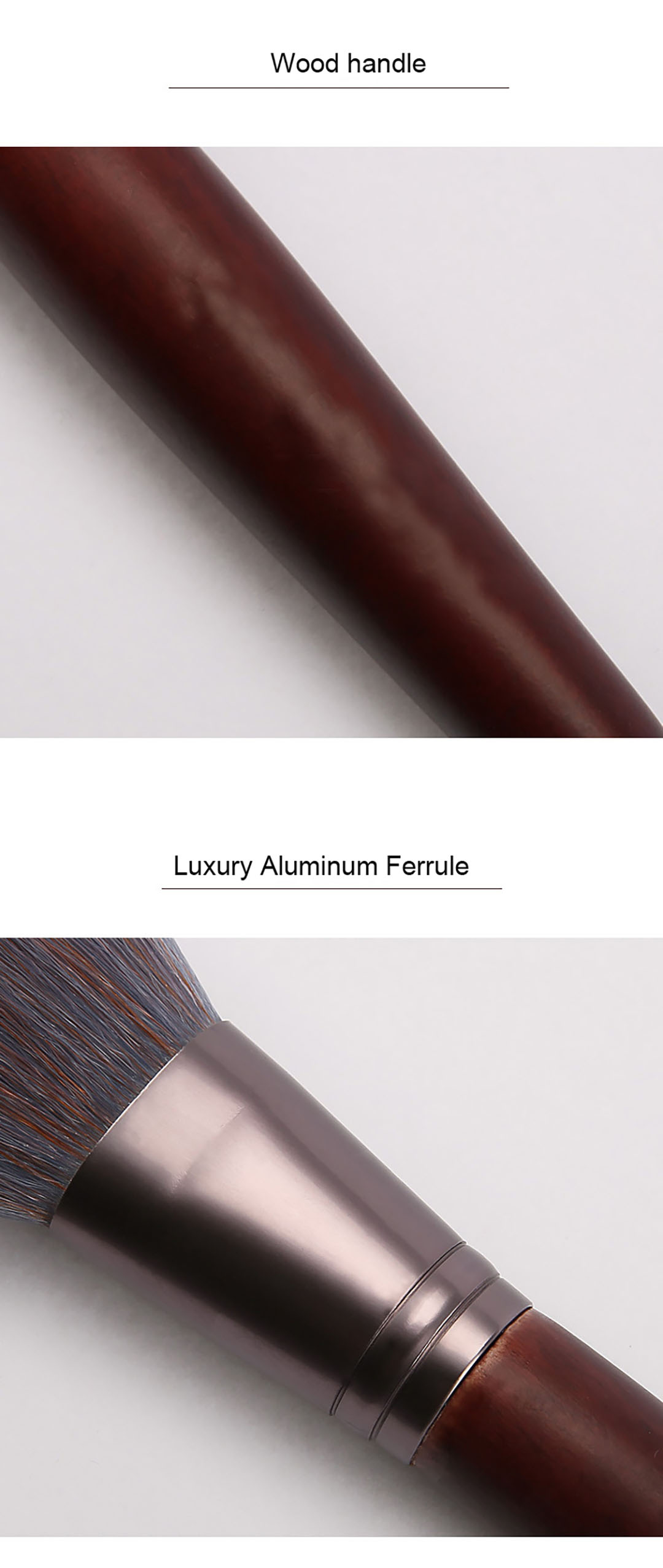 wood handle makeup brushes