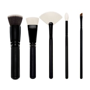 Private label 5 pieces Synthetic hair Face makeup brush set