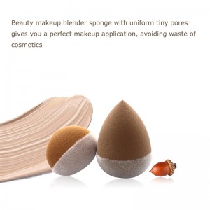 OEM New Lovely Semi Microfiber Velvet Beauty Sponge Non Latex Makeup Blender Puffs